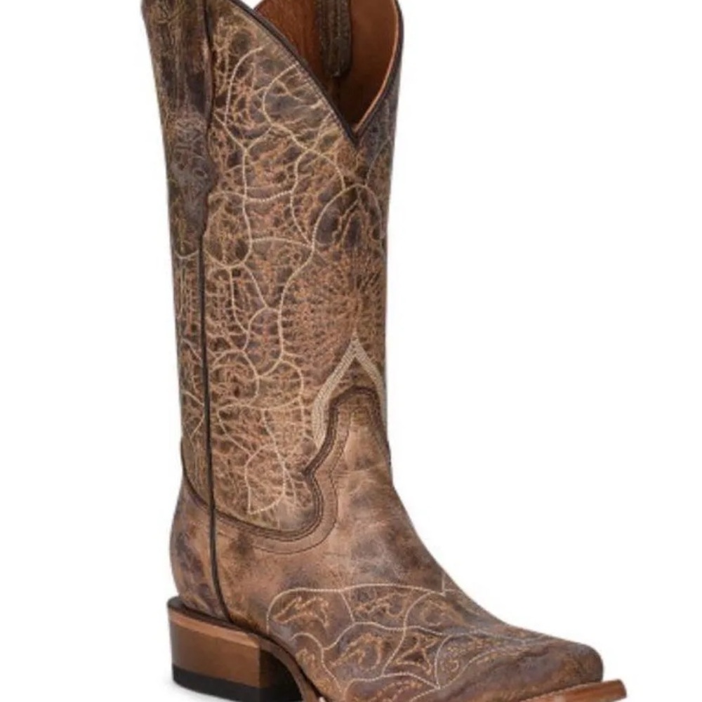 Circle G brown Leather Cowboy Boots
